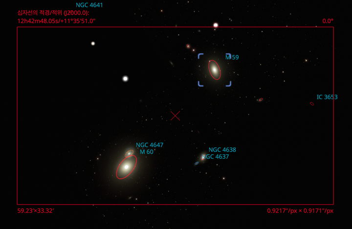 [EAA] M59 · M60 (NGC 4621 · NGC 4649) ｜ 처녀자리
